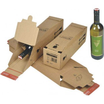 Emballage expedition 1 bouteille vin Calage pyramidal