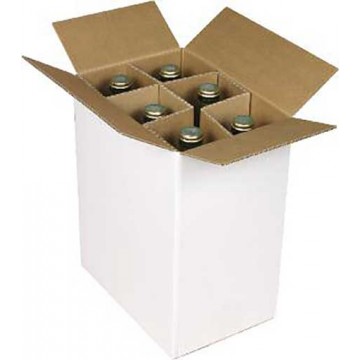 Carton postal à calage intégré haute protection pour 1 bouteille de vin
